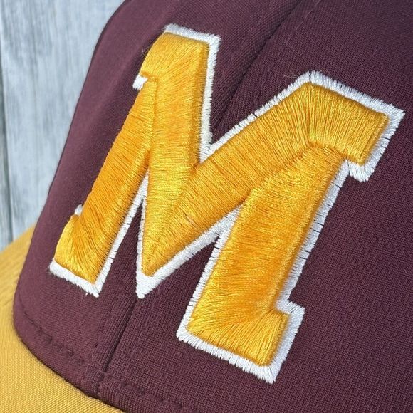 Vintage Midwestern State Mustangs Hat Cap Red Yellow Collegiate‎ THE GAME Small - Picture 6 of 16